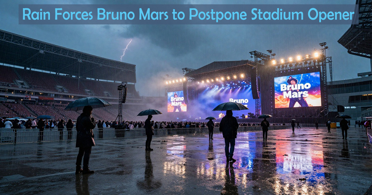 Rain forces Bruno Mars to postpone stadium opener in Toronto