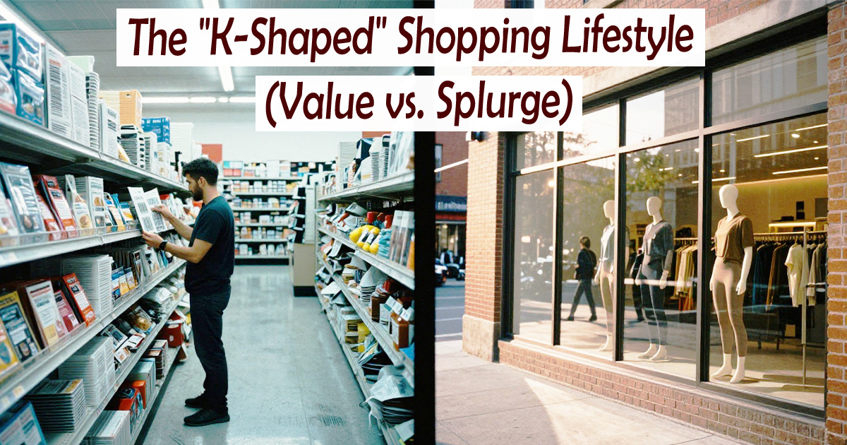 The "K-Shaped" Shopping Lifestyle (Value vs. Splurge)