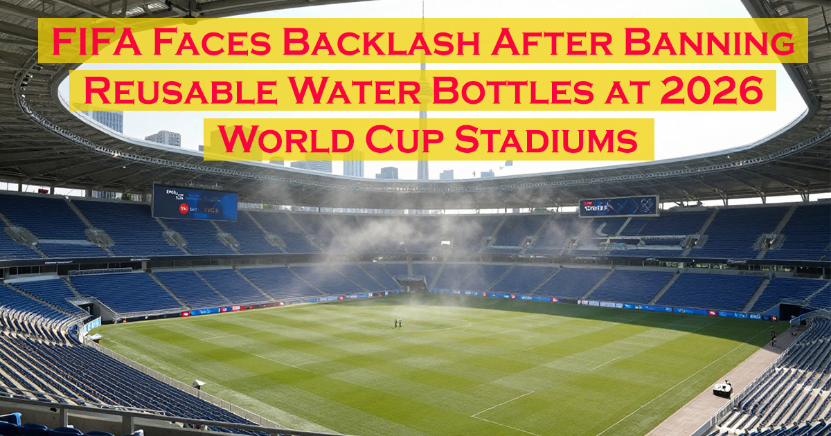 FIFA Faces Backlash After Banning Reusable Water Bottles at 2026 World Cup Stadiums