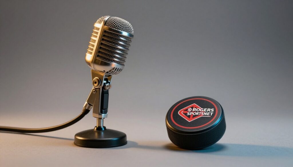 Hockey Night in Canada Ends CBC transition from CBC studio to modern Sportsnet broadcasting newsroom setup