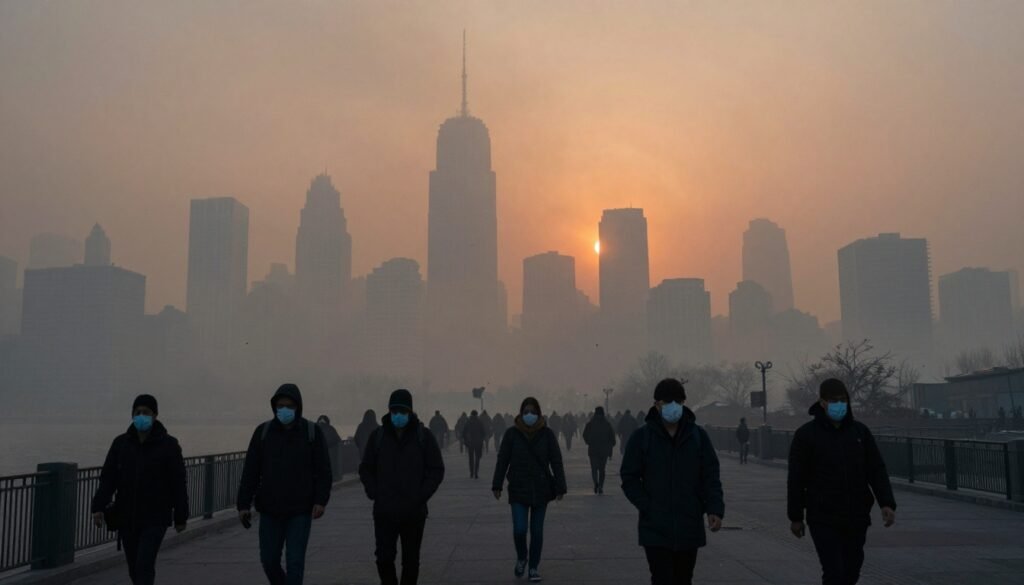 Canadian wildfire smoke from forest fires affecting North American cities as firefighters battle massive flames