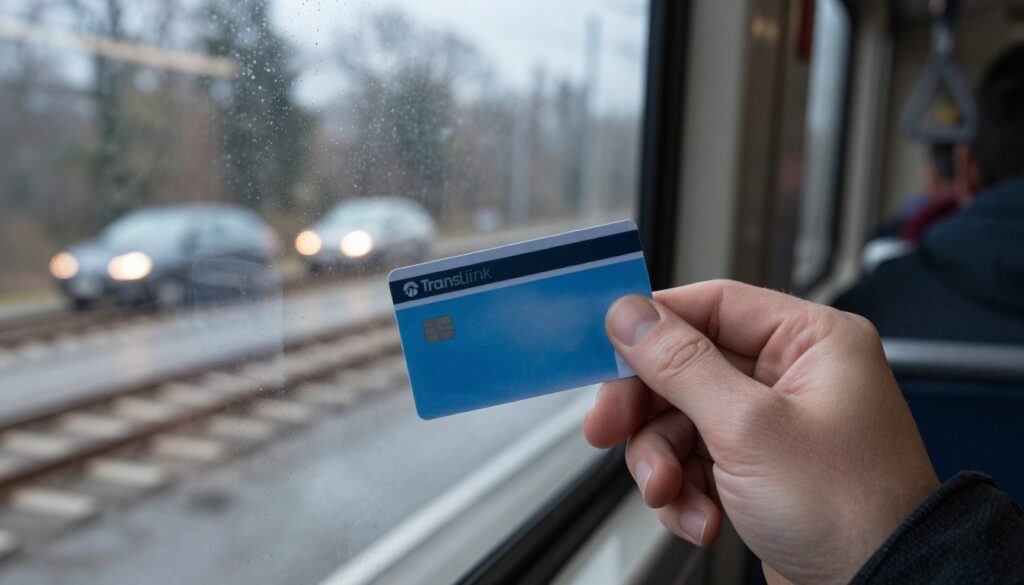 Commuters boarding a TransLink bus highlighting the need for a Low-Income Bus Pass in Vancouver.